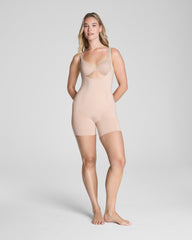SPANXsculpt™ OnCore Open-Bust Mid-Thigh Bodysuit | Soft Nude