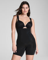 SPANXsculpt™ OnCore Open-Bust Mid-Thigh Bodysuit | Very Black