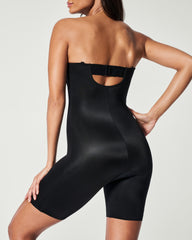SPANXshape™ Suit Your Fancy Strapless Cupped Mid-Thigh Bodysuit | Very Black
