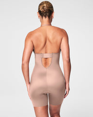 SPANXshape™ Suit Your Fancy Plunge Low-Back Mid-Thigh Bodysuit | Cafe Au Lait