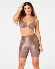 SPANXshape™ Satin-X™ Mid-Thigh Short | Cafe Au Lait