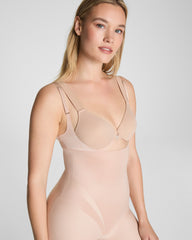 SPANXsupersculpt™ Transform Open-Bust Mid-Thigh Bodysuit | Champagne Beige