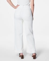 SPANXshape™ Original EveryWear Cropped Wide Leg Jeans with Patch Pockets | White