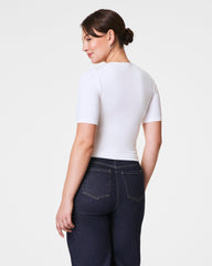 SPANXsmooth™ Jersey V-Neck Tee | Classic White