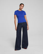 SPANXsmooth™ Jersey Crewneck Tee | Cerulean Blue