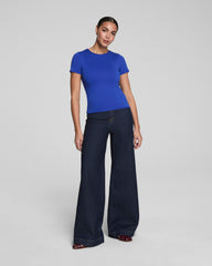 SPANXsmooth™ Jersey Crewneck Tee | Cerulean Blue