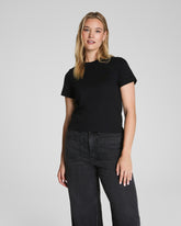 SPANX® Cotton Crewneck Tee | Classic Black