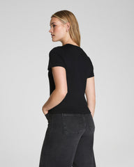 SPANX® Cotton Crewneck Tee | Classic Black