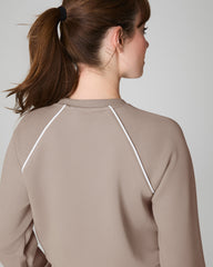 SPANX AirEssentials® Pique Long Sleeve Crewneck Top | Ashwood