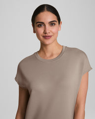 SPANX AirEssentials® Colorblock Mini T-Shirt Dress | Ashwood/Powder/Timeless Navy