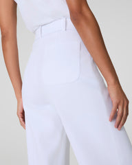 SPANXsupersmooth™ Stretch Twill Cropped Wide Leg Pant | Classic White
