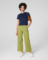 SPANXsupersmooth™ Stretch Twill Cropped Wide Leg Pant | Cypress