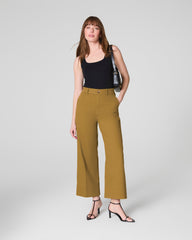 SPANXsupersmooth™ Stretch Twill Cropped Wide Leg Pant | Flax