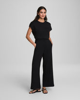 SPANX AirEssentials® Cap Sleeve Cinched Jumpsuit | Very Black