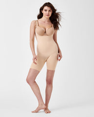 SPANXsculpt™ Seamless Power Open-Bust Mid-Thigh Bodysuit | Soft Nude