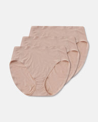 SPANXsmooth™ Fit-To-You Modal Hi-Leg Brief 3-Pack Box | Champagne Beige