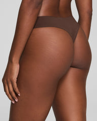 SPANXsmooth™ Fit-To-You Supima® Cotton Thong 3-Pack | Chestnut Brown