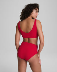SPANXshape™ Swim Pique Plunge Bikini Top | Spanx Red