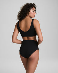 SPANXshape™ Swim Pique Plunge Bikini Top | Very Black