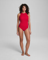 SPANXshape™ Swim Pique High Neck One-Piece | Spanx Red