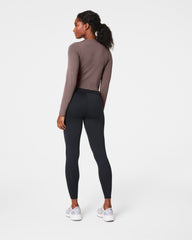 SPANX® Better Base Long Sleeve Wrap Top | Smoke
