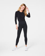 SPANX® Better Base Long Sleeve Wrap Top | Very Black