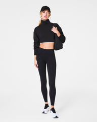 SPANX AirEssentials® Brushed & Cropped High-Neck Sweatshirt | Very Black