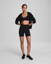 SPANXshape™ CoreLuxe Bike Short with Mid-Tummy Compression, 6" | Very Black