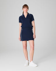 SPANX AirEssentials® Pique Polo Top | Timeless Navy