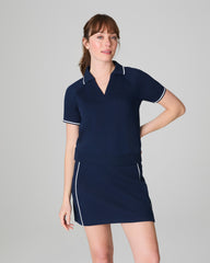 SPANX AirEssentials® Pique Polo Top | Timeless Navy