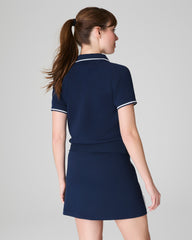 SPANX AirEssentials® Pique Polo Top | Timeless Navy