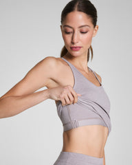 SPANXsupersmooth™ SoftStretch Rib V-Neck Shelf Tank | Coastal Fog / Light Coastal Fog