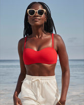 SPANXshape™ Swim Convertible Pique Bandeau Bikini Top | Spanx Red