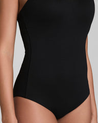 SPANXshape™ Swim Convertible Pique Bandeau One-Piece | Very Black