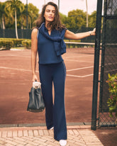SPANX AirEssentials® Pique Flare Pant | Timeless Navy