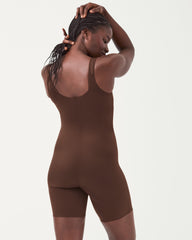 SPANXshape™ Invisible Open-Bust Mid-Thigh Bodysuit | Chestnut Brown