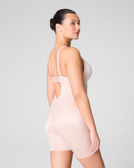 SPANXshape™ Suit Your Fancy Plunge Low-Back Mid-Thigh Bodysuit | Champagne Beige