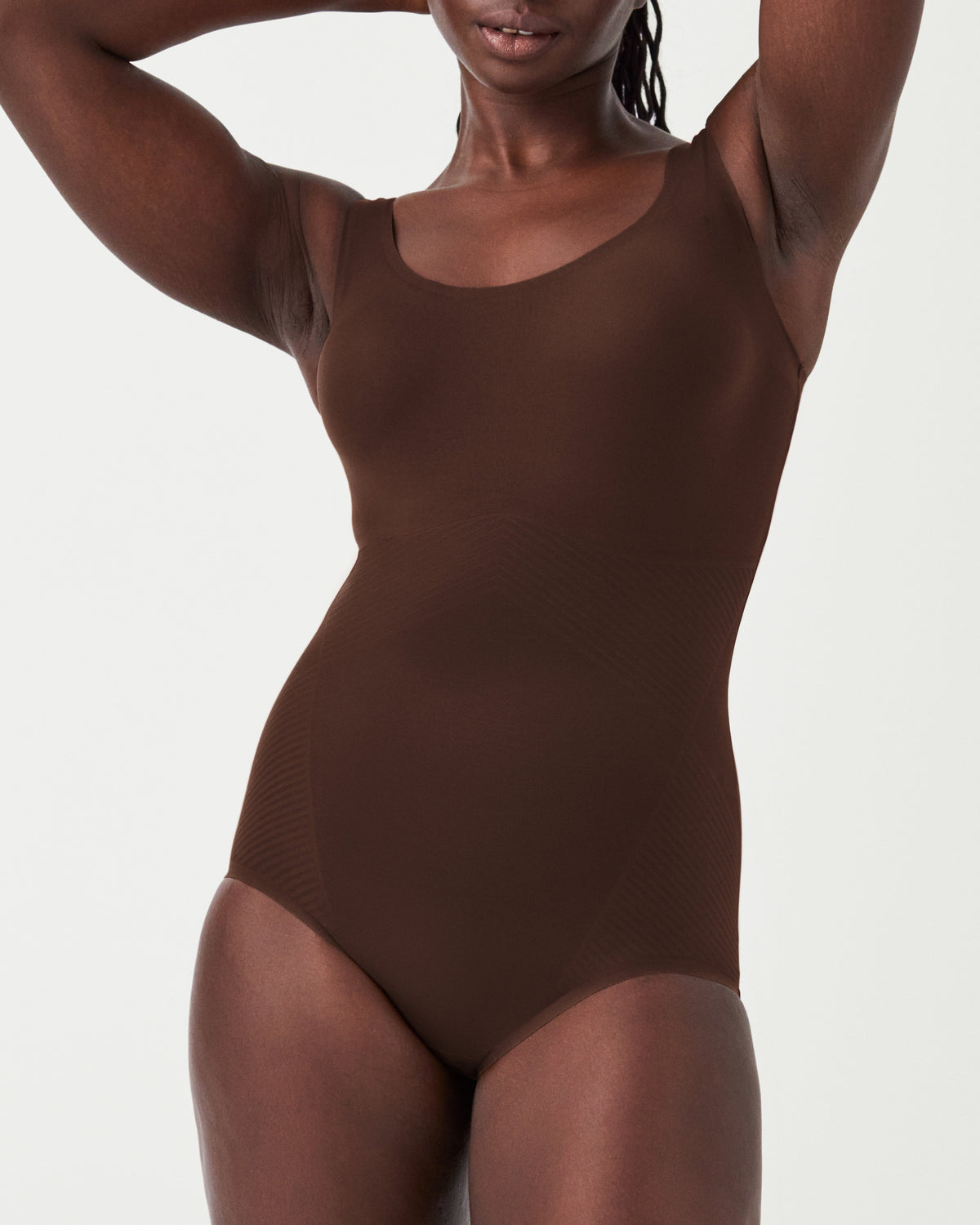 SPANXshape™ Invisible Tank Brief Bodysuit | Chestnut Brown