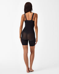 SPANXsculpt™ Seamless Power Open-Bust Mid-Thigh Bodysuit | Very Black