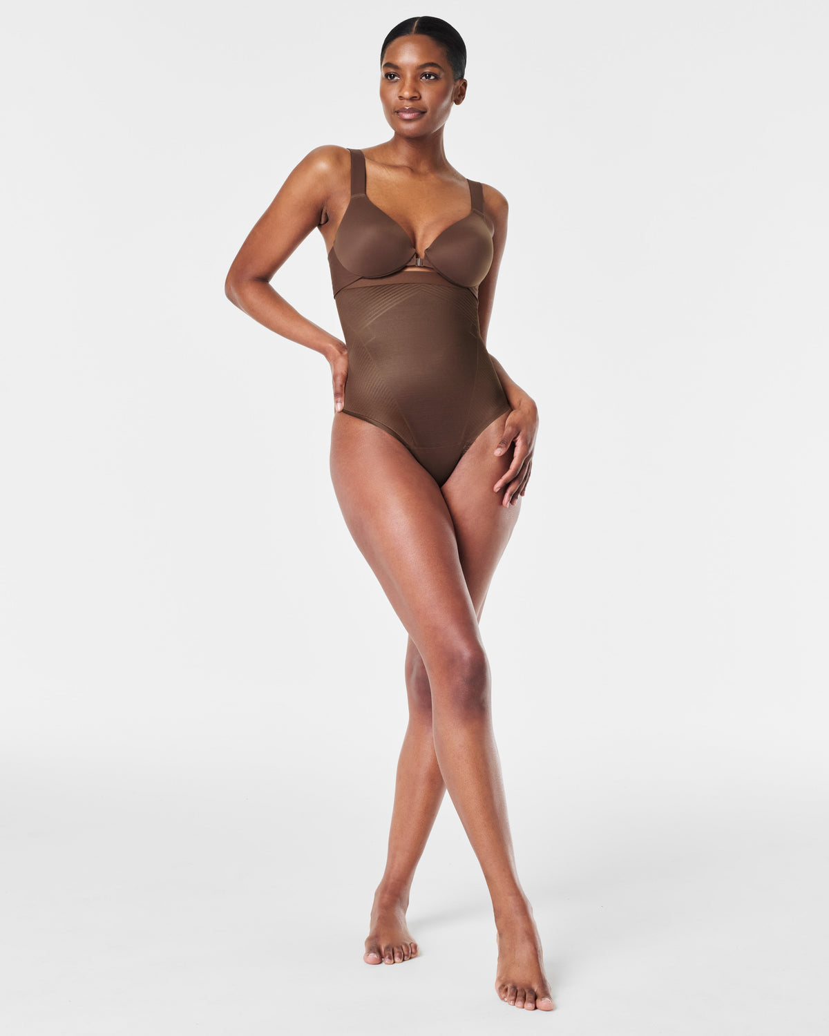 SPANXshape™ Invisible High-Waisted Thong | Chestnut Brown