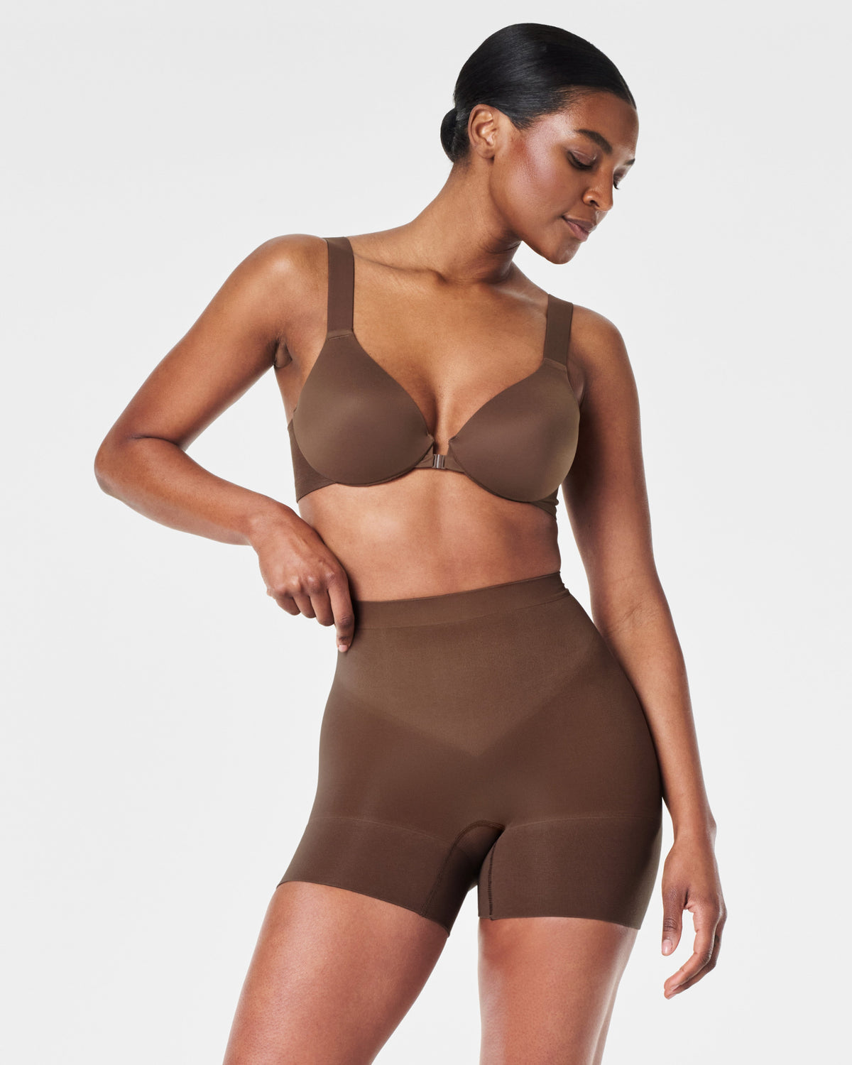 SPANXsculpt™ Seamless Power Shorty | Chestnut Brown