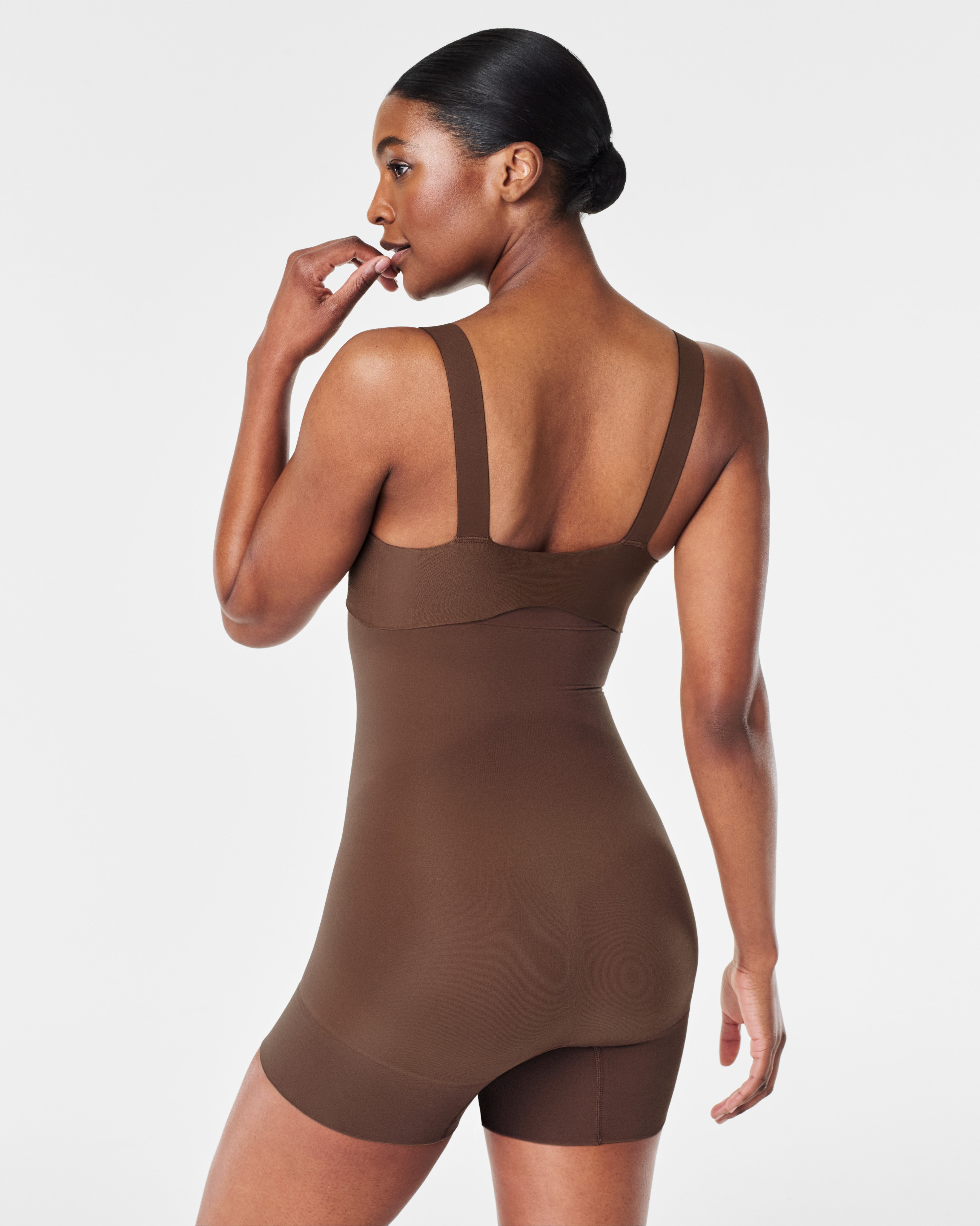 SPANXsculpt™ Seamless Power High-Waisted Shorty | Chestnut Brown