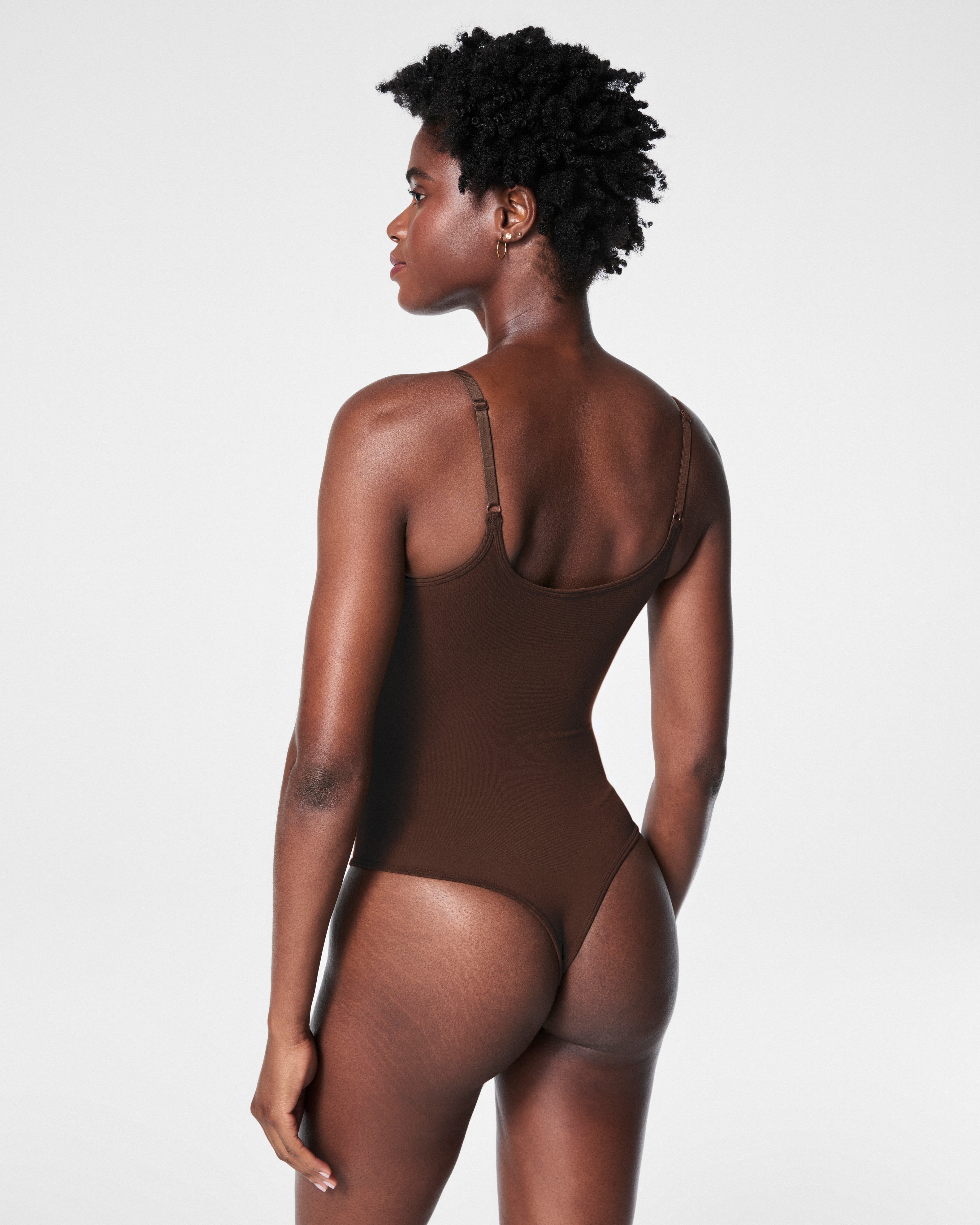SPANXsculpt™ Seamless Power Thong Bodysuit | Chestnut Brown