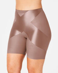 SPANXshape™ Satin-X™ Mid-Thigh Short | Cafe Au Lait