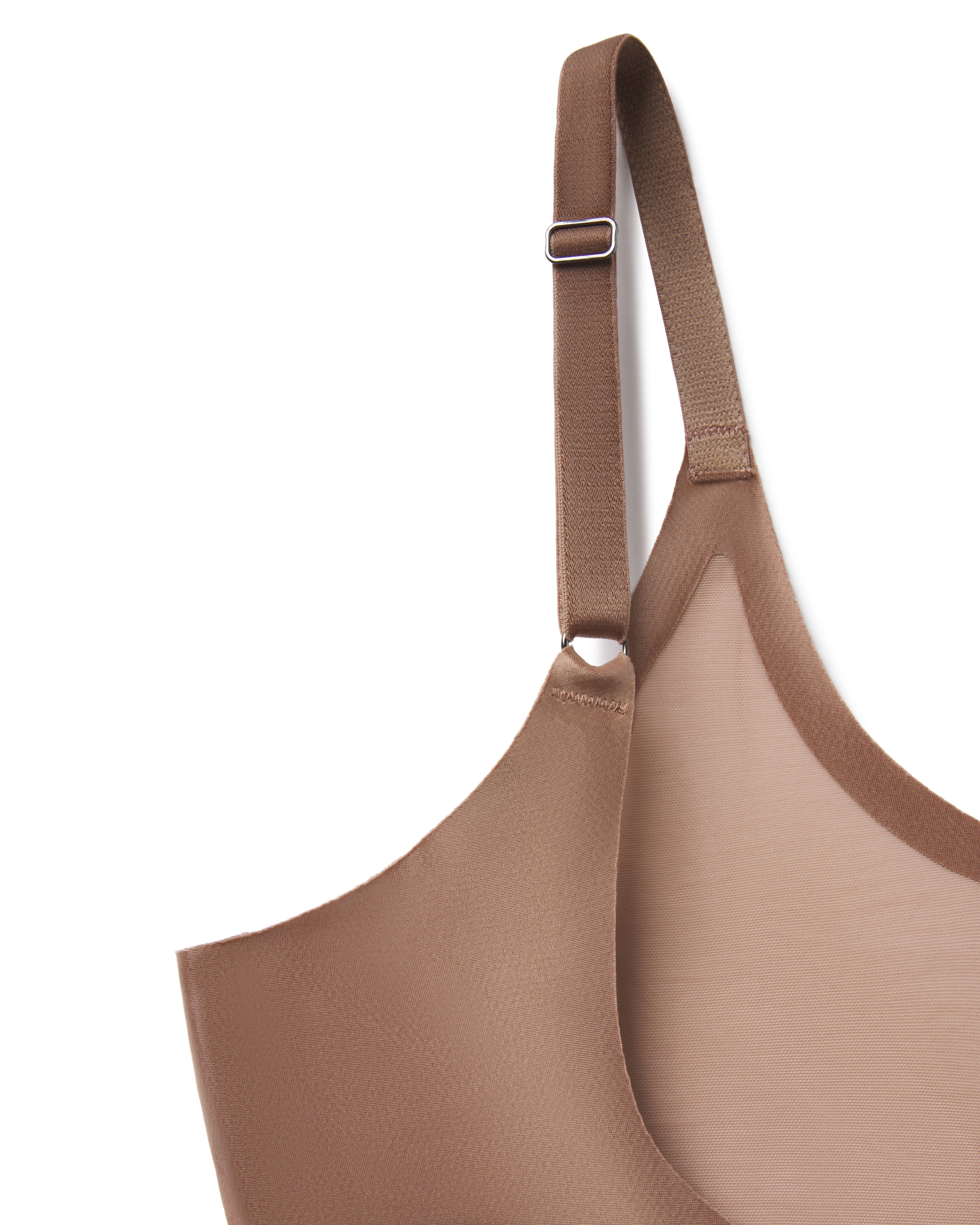 SPANXshape™ Satin-X™ Open-Bust Mid-Thigh Bodysuit | Cafe Au Lait