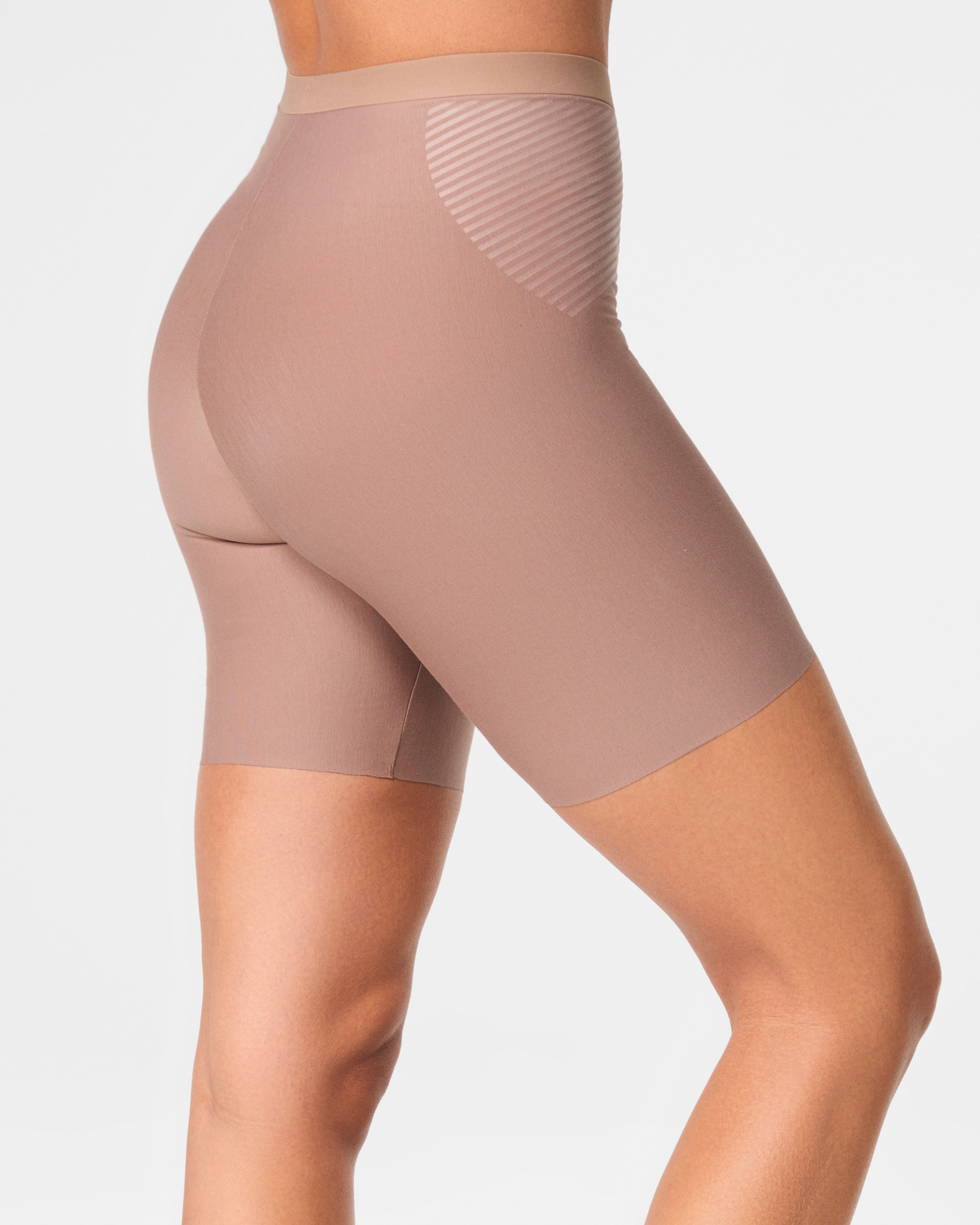 SPANXshape™ Invisible Supima® Cotton Mid-Thigh Short | Cafe Au Lait