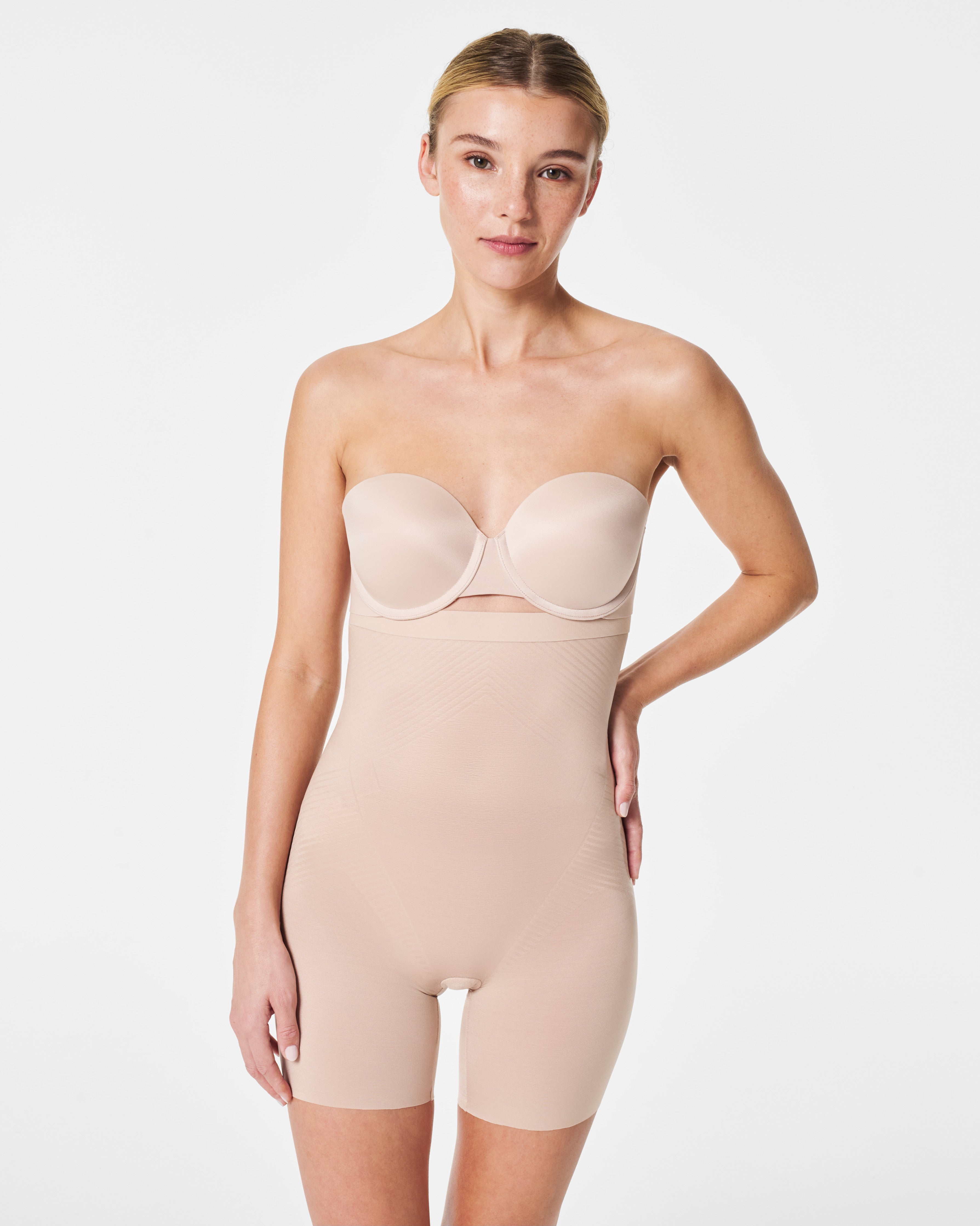 SPANXshape™ Invisible High-Waisted Mid-Thigh Short | Champagne Beige
