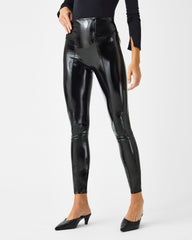 SPANXshape™ Faux Leather Patent Leggings | Classic Black