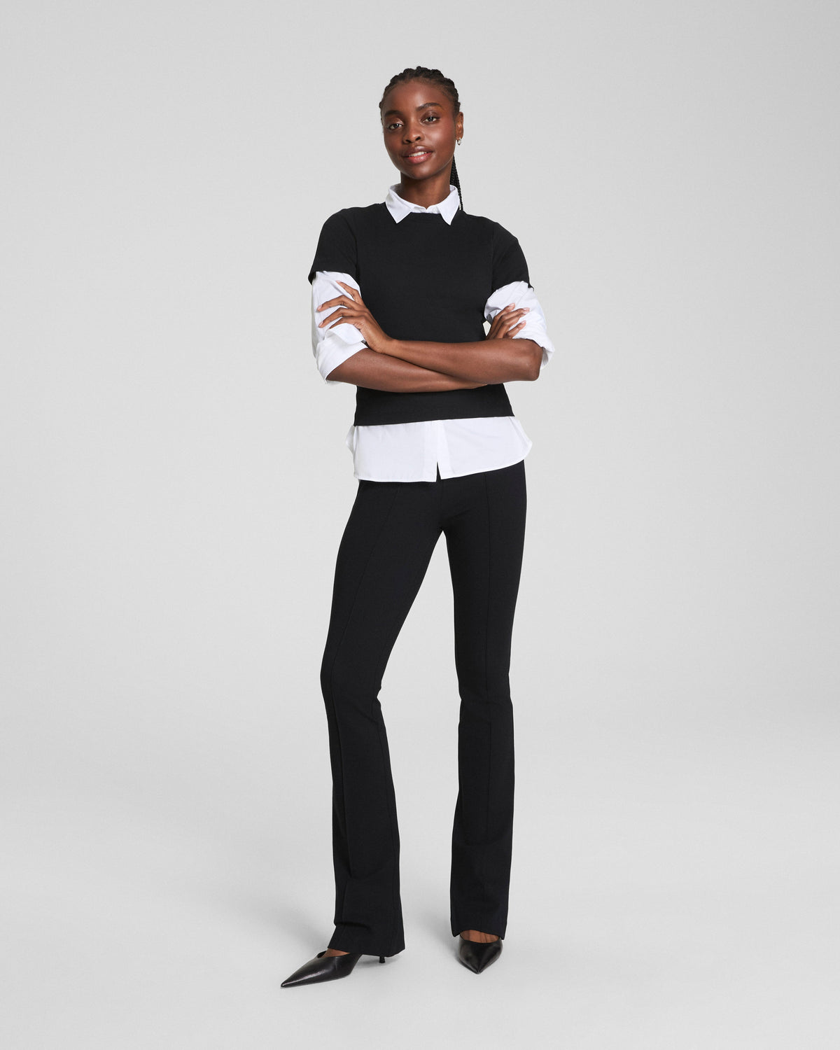 SPANXsupersmooth™ PerfectFit Ponte Micro Flare Pant | Classic Black