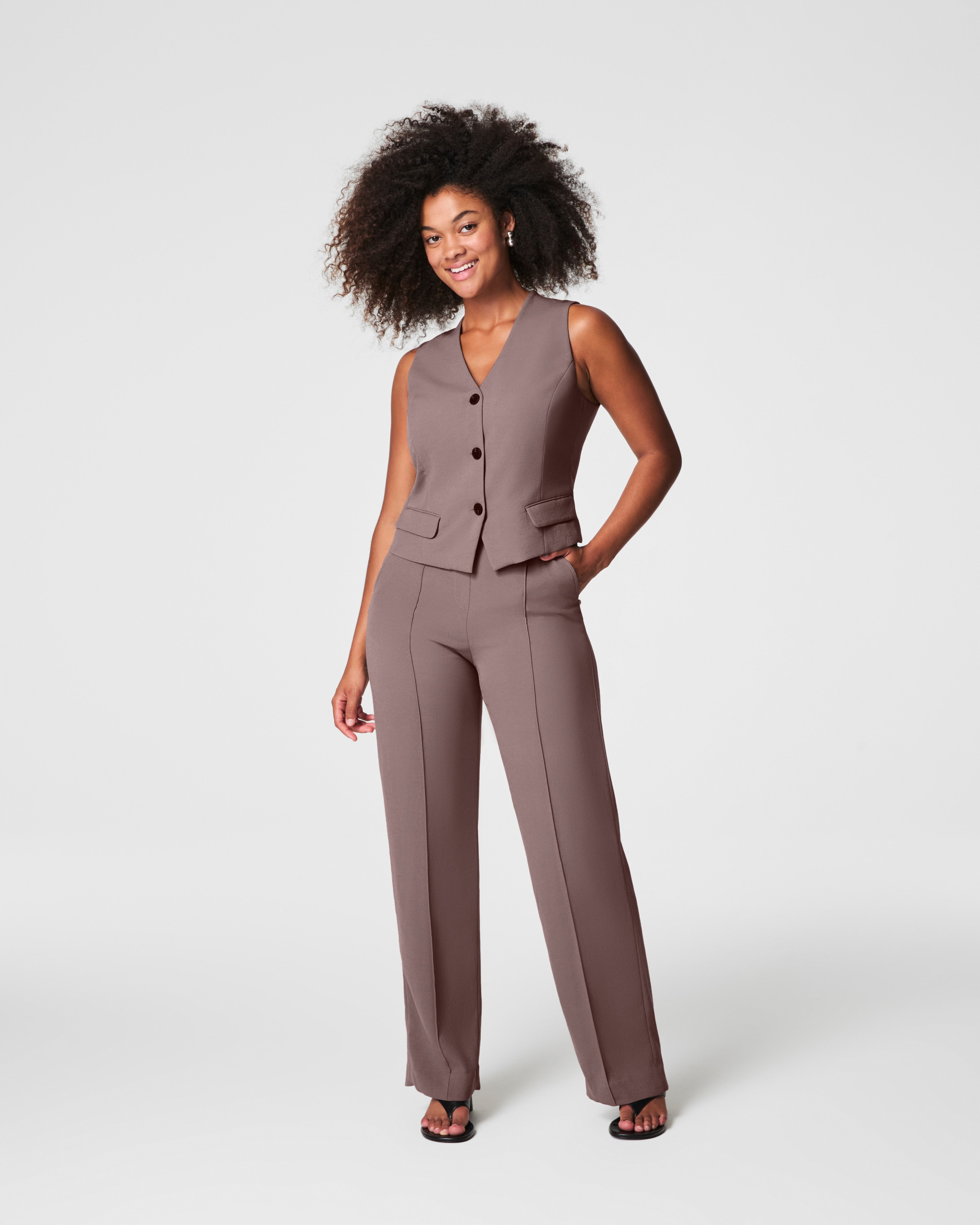 SPANX® Carefree Crepe Trouser | Smoke